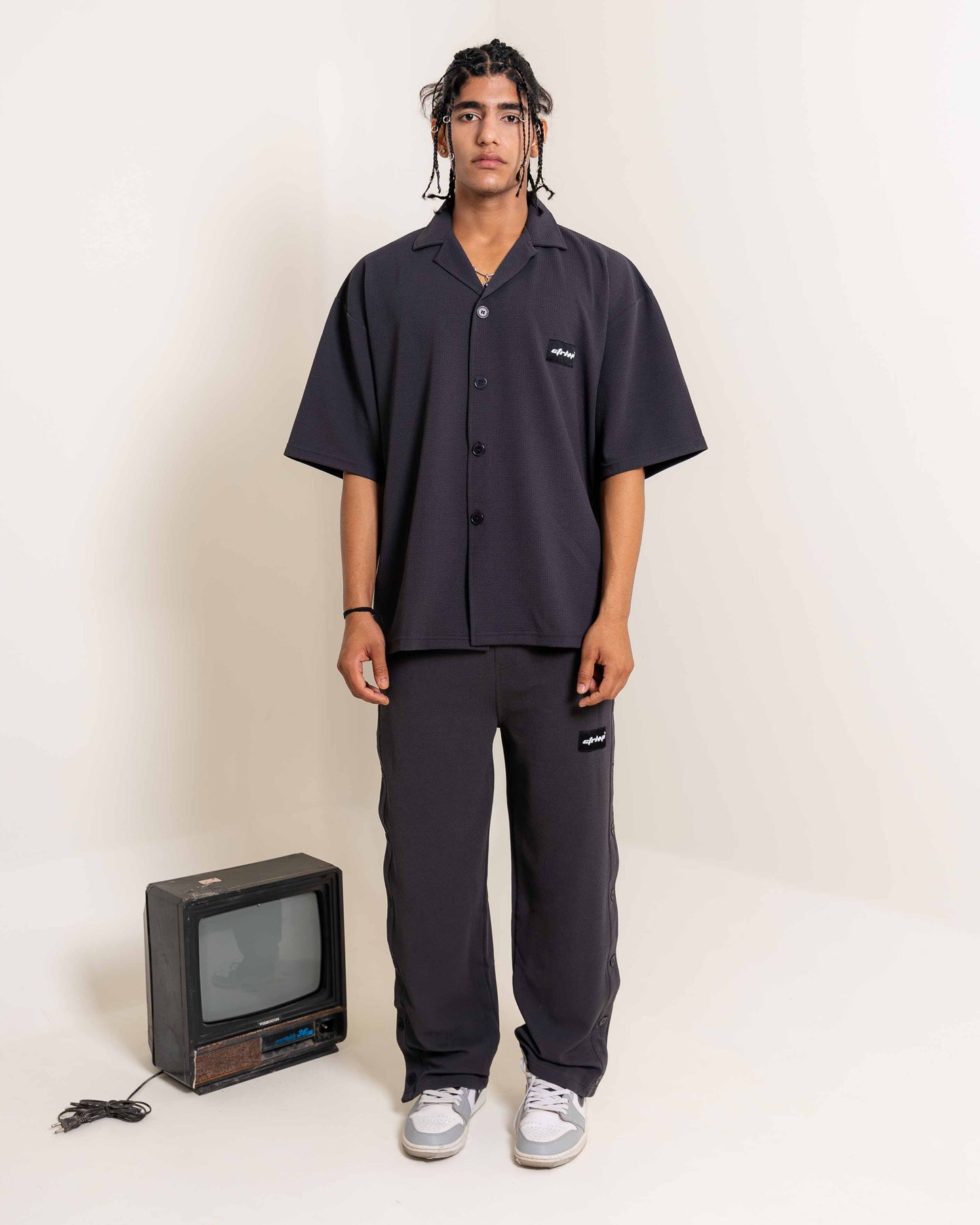 WAFFLE BUTTON DOWN PANTS