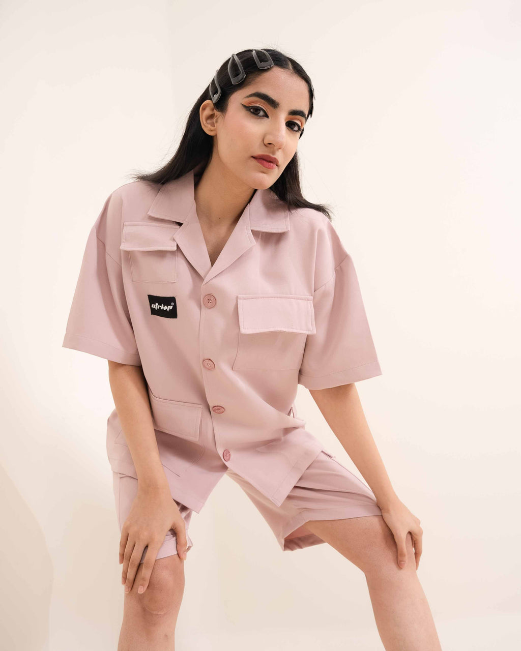 QUAD POCKET PINK CO-ORD